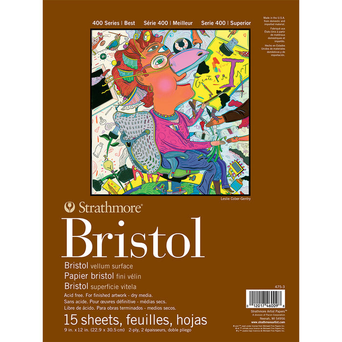 Strathmore 400 Bristol Pad Vellum 2-Ply 9x12in