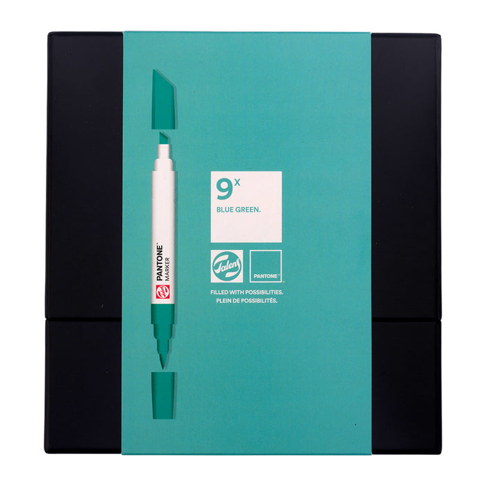 Talens Pantone Water Based Marker Set Of 9 Blue Green