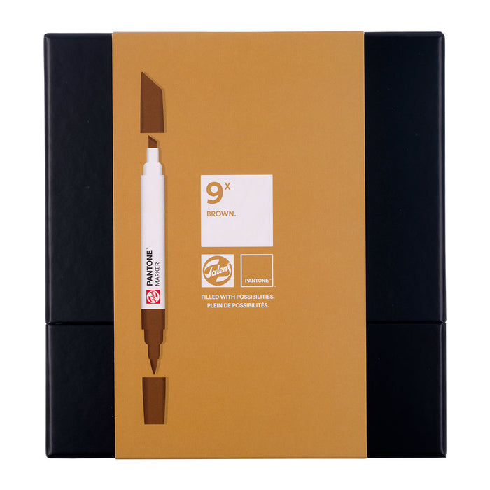 Talens Pantone Water Based Marker Set Of 9 Brown