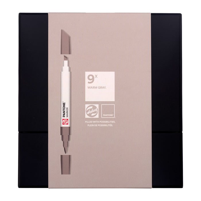 Talens Pantone Water Based Marker Set Of 9 Warm Grey