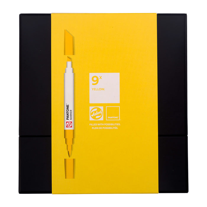 Talens Pantone Water Based Marker Set Of 9 Yellow