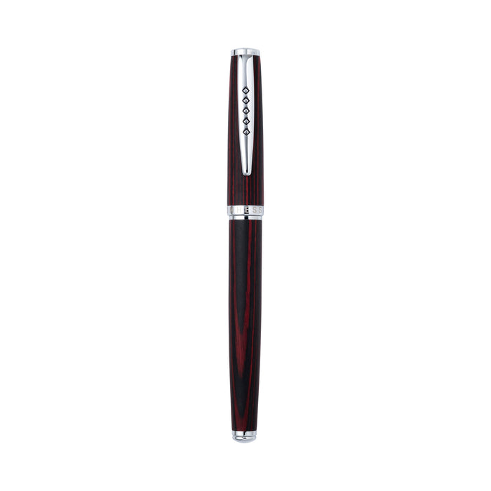 Tom Hessin Edinburgh Wooden Barrel Rollerball Pen Forth Bridge Red