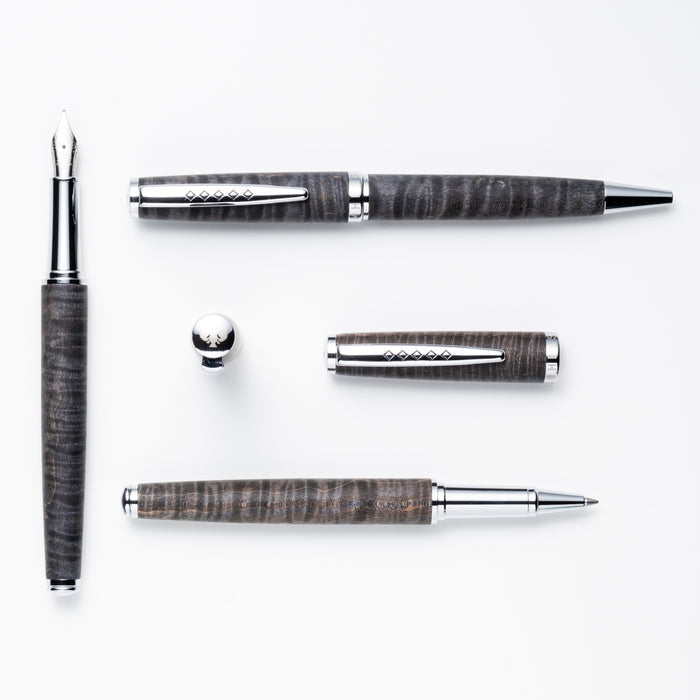 Tom Hessin Edinburgh Wooden Barrel Rollerball Pen Stockbridge Stone