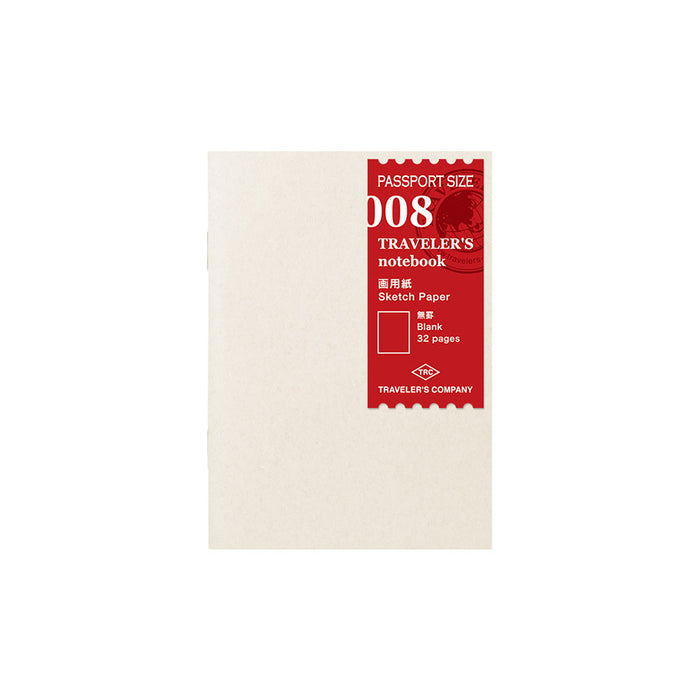 TRAVELER'S COMPANY Notebook Refill Passport Size Sketch Paper by TRAVELER'S COMPANY at Cult Pens