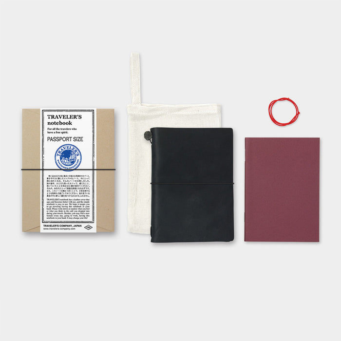 TRAVELER'S COMPANY Traveler's Notebook Leather Passport Size Black by TRAVELER'S COMPANY at Cult Pens