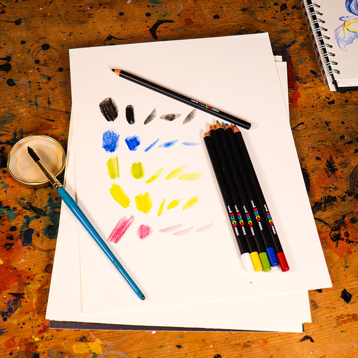 Uni POSCA Pencil Assorted Set of 6 Ocean by Uni at Cult Pens