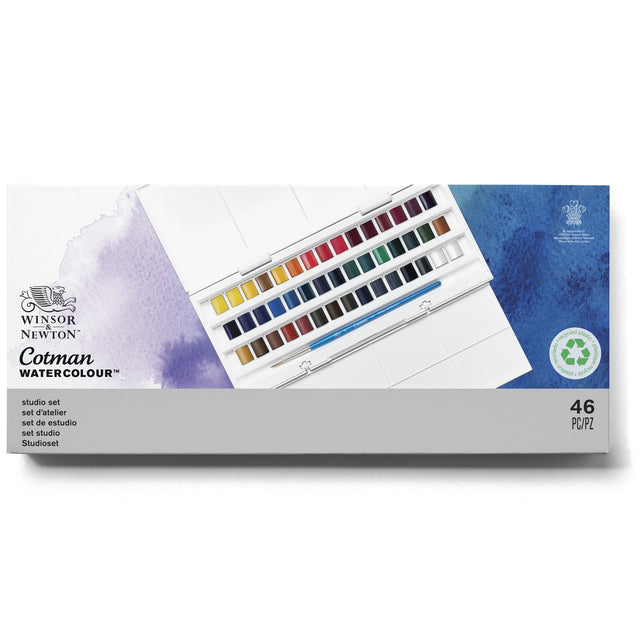 Winsor & Newton Cotman Watercolour Half Pan Studio Set