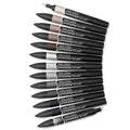 Winsor & Newton Promarker Brush Set of 12 Neutral Tones