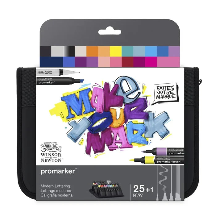 Winsor & Newton Promarker Graphic Art Wallet Modern Lettering