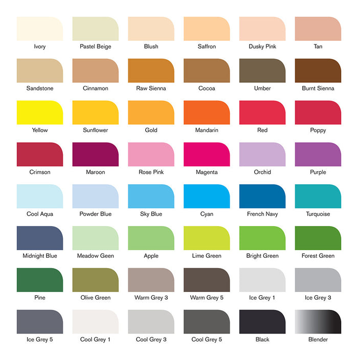 Winsor & Newton ProMarkers Set of 48 Essential Collection by Winsor & Newton at Cult Pens