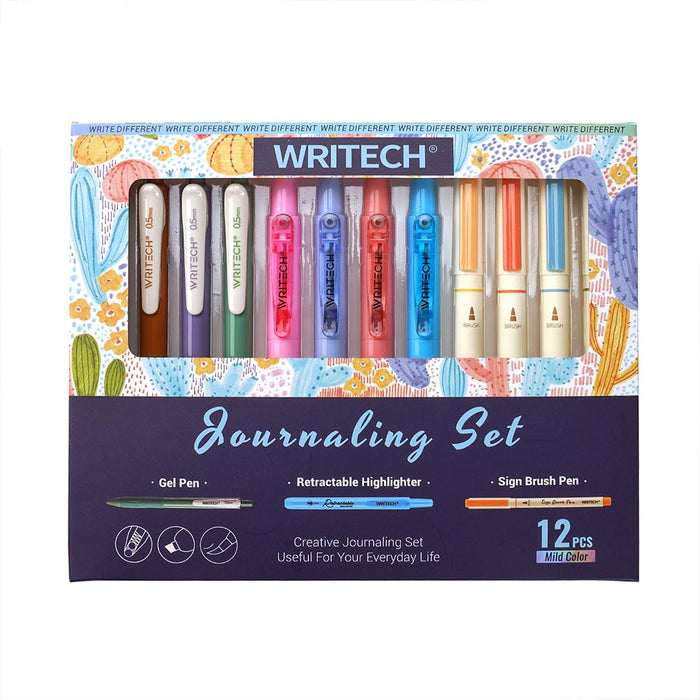 WRITECH 12 Piece Journal Set Mild Tones