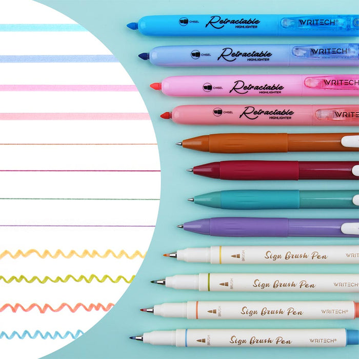 WRITECH 12 Piece Journal Set Mild Tones