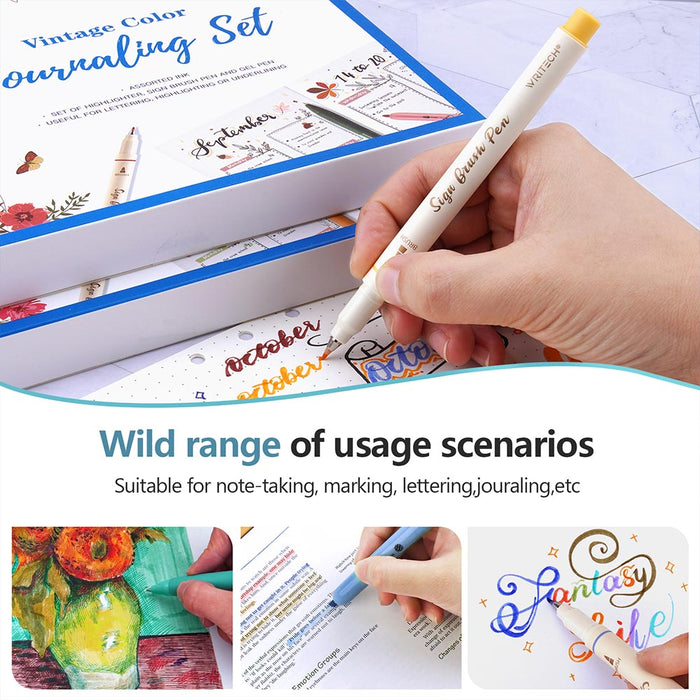 WRITECH 12 Piece Journal Set Mild Tones