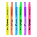 WRITECH Retractable Highlighter Set of 6 Assorted Colours